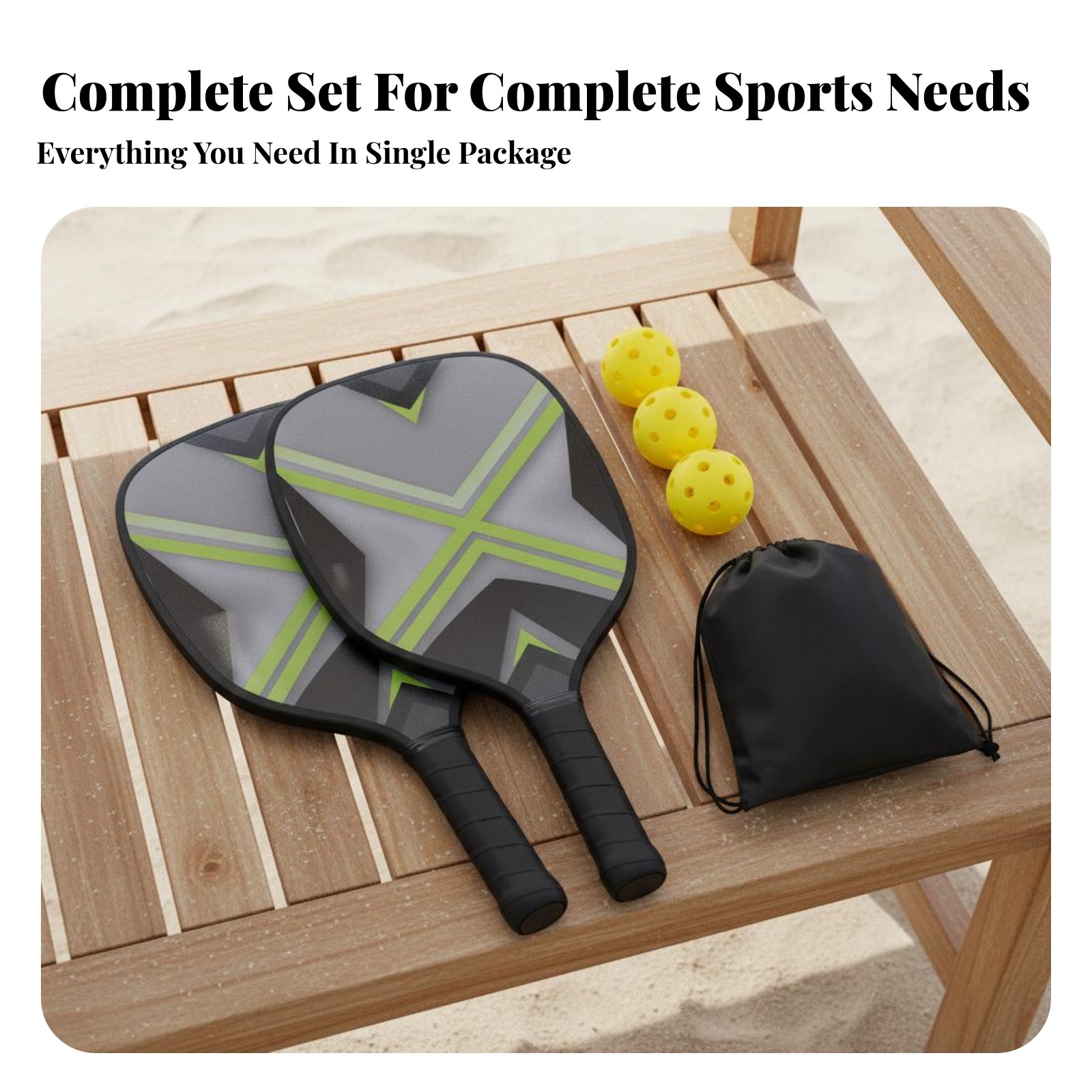 Outdoor Sports Center - 나무 피클볼 패들 세트 포플러 우드