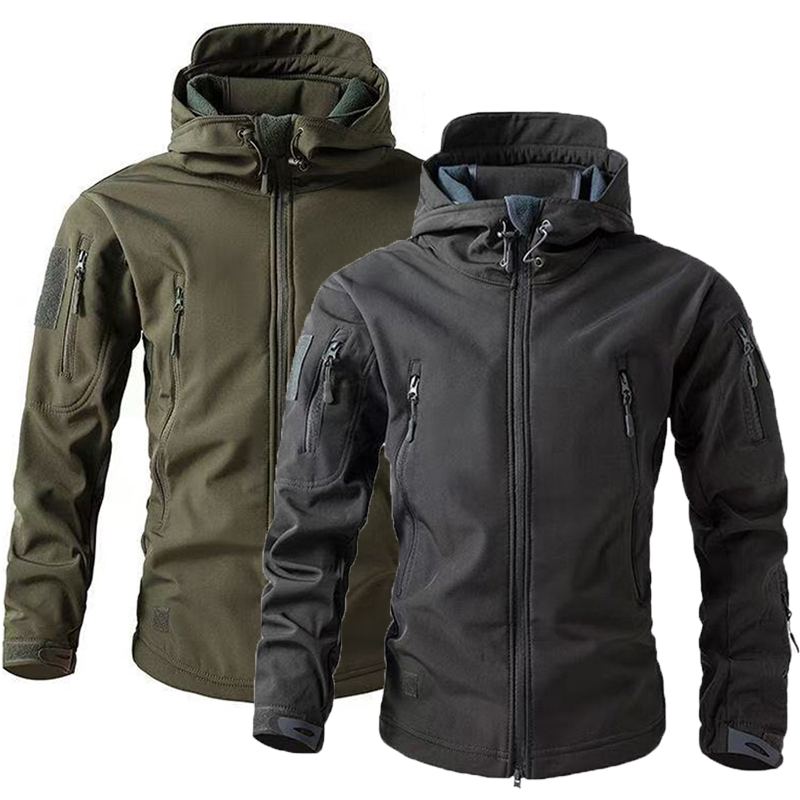 Outdoor Sport Waterproof Jacket - 남성 겨울 가을 따뜻한 Softshell 양털