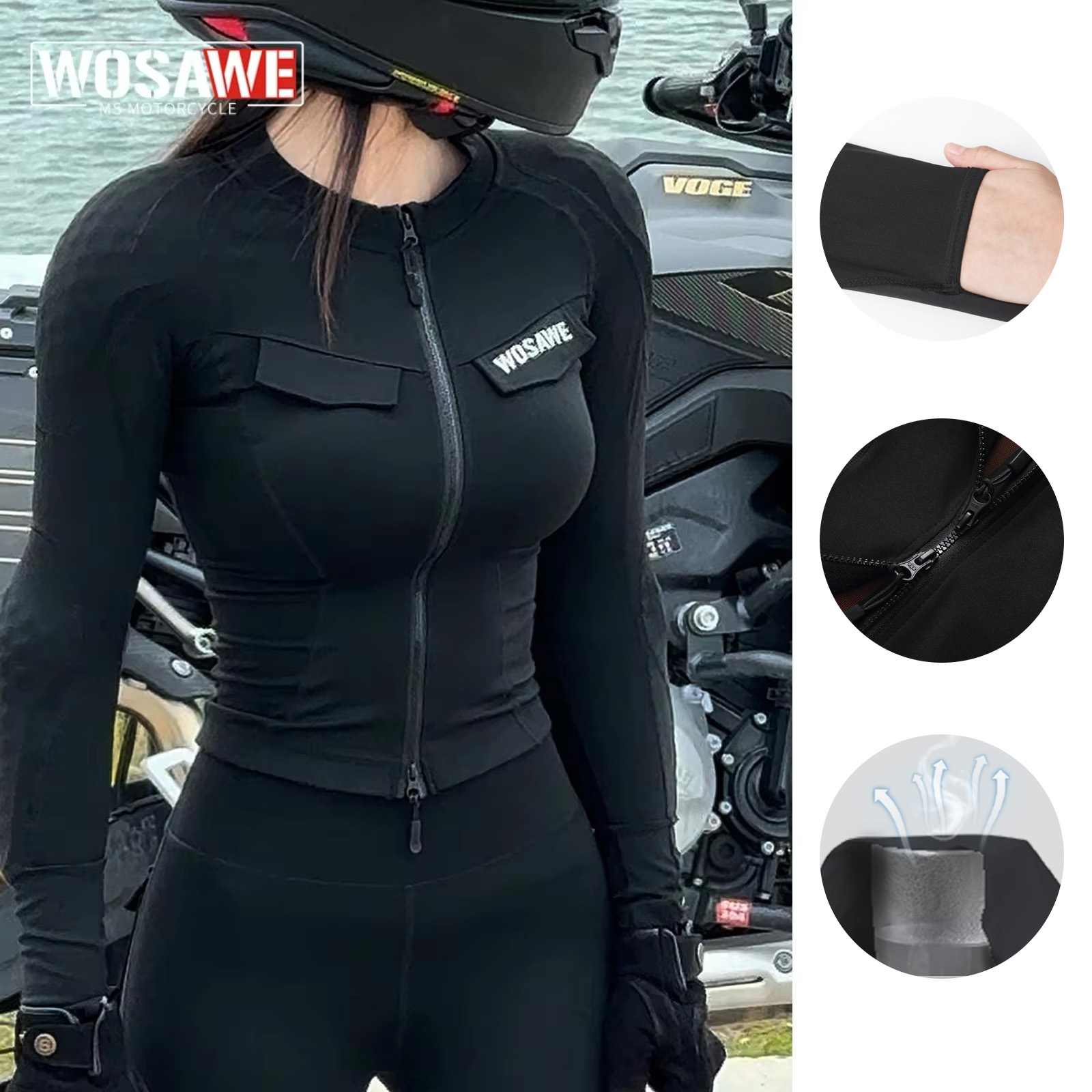 Outdoor Sport Jacket Women'S - WOSAWE 오토바이 재킷 반사 통기성 오토바이
