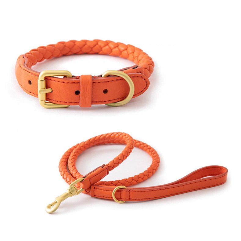 Headcollar Rope Set - 조절 가능한 가죽 꼬임형 반려동물 목줄
