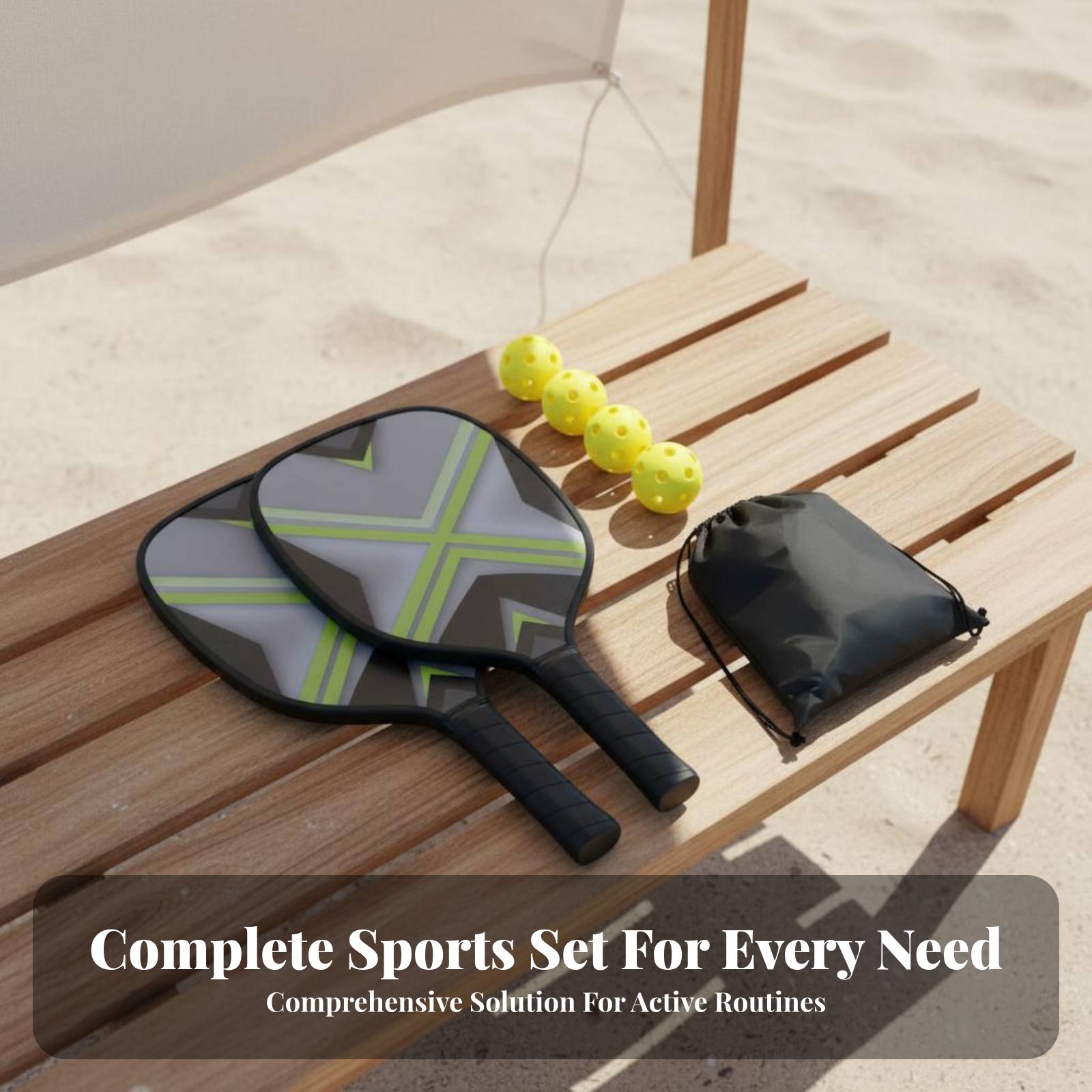 나무 피클볼 패들 세트 포플러 우드 센터 피클볼 세트  - Outdoor Sports Center 리뷰 및 가격