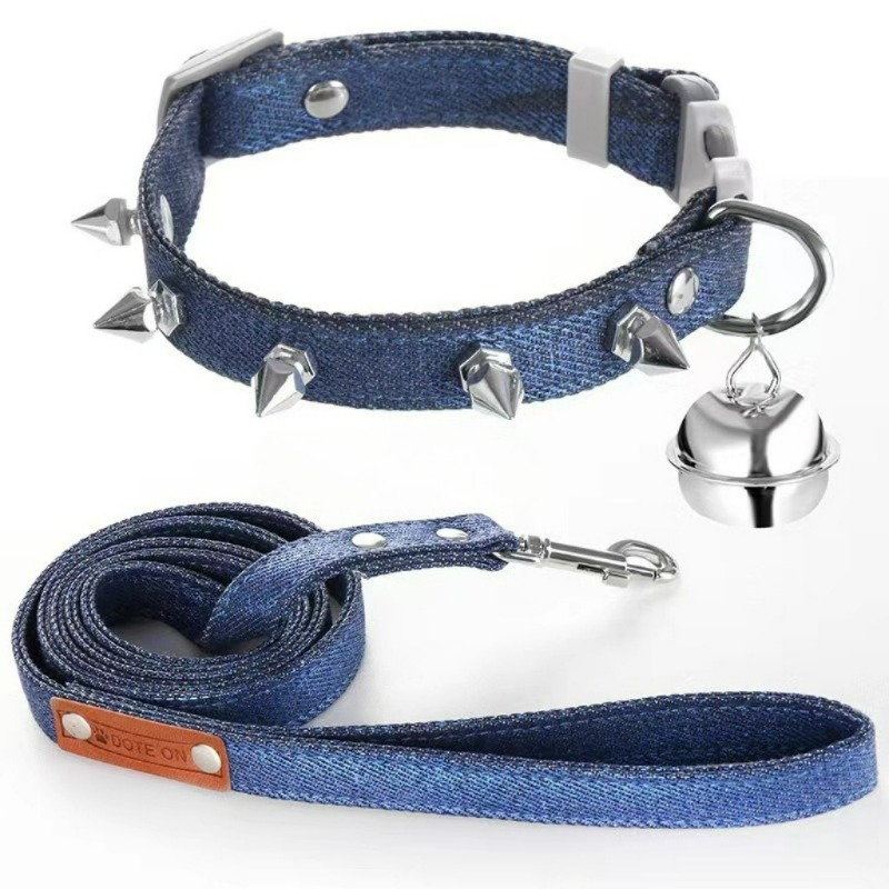 리벳 애완 동물 물림 방지 데님 스파이크 목줄 세트 개 - Headcollar Rope Set 리뷰 및 가격