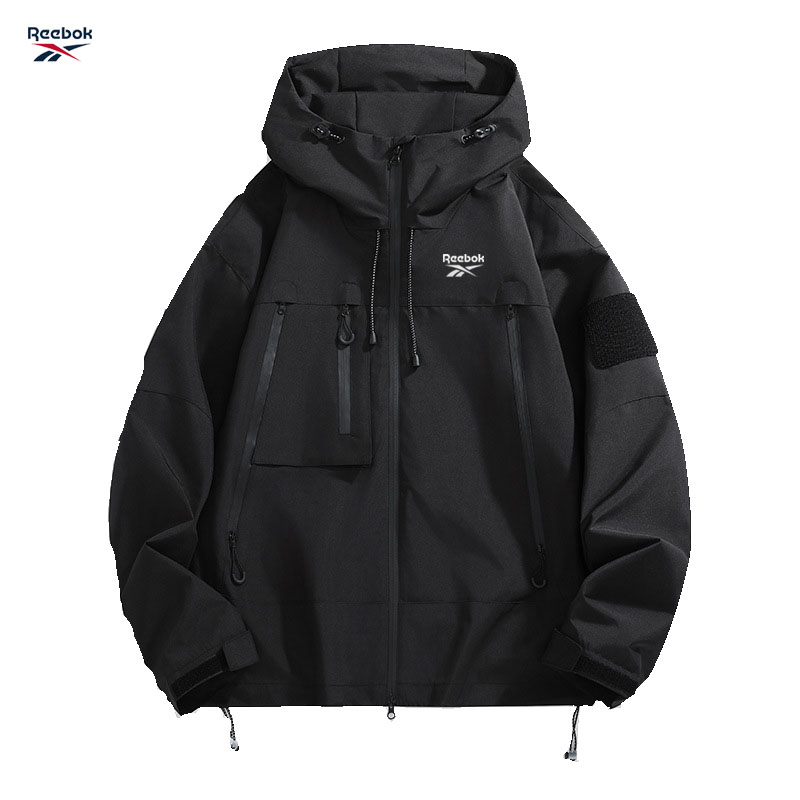 리복 남성용 후드 재킷, 블랙 방수 슬라이딩 방풍 코트 - Outdoor Sport Waterproof Jacket 리뷰 및 가격